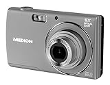 Medion LIFE E44007 Digitalkamera, 20 MP, 5x optischer Zoom, 8x digitaler Zoom, LC-Display, USB-Ladefunktion, silb