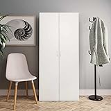 vidaXL Schuhschrank mit 6 Ablagen für Flur, Schlafzimmer, Schuhständer, Aufbewahrung, Organizer, Schrank, Möbel, weiß und Sonoma-Eiche, 80 x 35,5 x 180 cm, Spanp