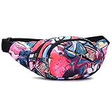 Ausion Gürteltasche mit 4 Reißverschlusstaschen, verstellbarer Gürtel für Workout, Urlaub, Wandern, Laufen, für iPhone X, 8, 7 Plus, 6S, 5, Samsung Galaxy S9, S8 Plus, Note 8, mehrfarbig