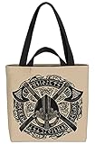 VOID Wikinger Helm Wappen Tasche 33x33x14cm,15l Einkaufs-Beutel Shopper Einkaufs-Tasche Bag