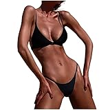 Damen-Badeanzug, Übergröße, hohe Taille, Damen-Bikini-Set, sexy, Bandage, Bademode, Spaghettiträger, S