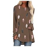 große größen Damen Herbst t-Shirt Damen Oversize scharzes top Chiffon fokuhila Bluse Island Pullover Damen Flamingo Hemd Sweatshirts für Damen Damen Pullover Baumw