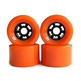 JQDMBH Inliner-Rollen,Inline Skates Rollen 83mm Skateboardrad for SHR78A PU. Räder weiche resistente Longboard-Räder (Color : Orange)