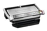 Tefal OptiGrill XL GC722D Kontaktgrill | XL-Grillfläche | Zusätzlichen Temperaturstufen | Automatische Anzeige des Garzustands | 40 cm x 20 cm | Schwarz/E