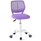 Aingoo Schreibtischstuhl Bürostuhl Kinderstuhl Jugenddrehstuhl Kinderdrehstuhl Ergonomie Stuhl höhenverstellbar Drehstuhl für Mädchen Kinder Jugend Belastbar 100KG, Lila, 40 * 44 * 75 * 85CM