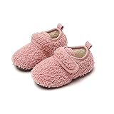 FGENLD Baby Kleinkind Hausschuhe Kinder Haus Warme Plüsch Hausschuhe Winter Nette rutschfeste Kinder Hausschuhe (pink,27)