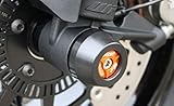 GSG-Moto Sturzpads Vorderrad passend für KTM Duke 790 ab 2018 Inlay Orange elox