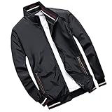 WJJKSLAOQ FrüHling Und Herbst Herren Jacke Jacke LäSsige Einfarbige Jacke Stehkragen Herren Business Jacke Bekleidung Herren Oberbekleidung