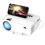 TOPVISION Mini Beamer mit Screen Mirroring, 7000 Lumen Heimkino Beamer Full HD 1080P Video Beamer mit 240' Display, 90000 Stunden LCD Beamer kompatibel mit HDMI/USB/SD/AV/VG