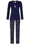 Ringella Damen Pyjama mit Elch-Motiv Marine 38 1511241,Marine, 38