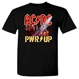 AC/DC PWR UP Stage - Herren-Shirt - ACDC Shirt - Power Up Fan-Shirt - 100% Baumwolle - Langlebig und robust - Rundkragen - Kurzarm - Power Up - Schwarz - XXL