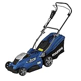 HYUNDAI Elektro-Rasenmäher LM4001E mit Mulchfunktion, Elektromäher, Mulcher, Mäher (40cm, 1800W, 50L Korb, 5-fache zentrale Höhenverstellung)
