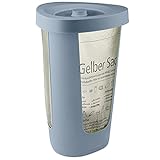 Rotho Fabu Müllsackständer gelber Sack mit Deckel, Kunststoff (PP recycelt), blau, 40
