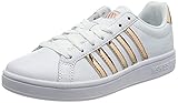 K-Swiss Damen Court TIEBREAK Sneaker, White/Rose Gold, 35.5 EU