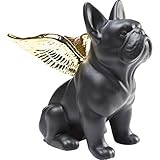 Kare 38719 Design Figur Sitting Angel Dog Deko, gold-schwarz , 12 x 21 x 22