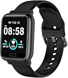 Asmoda Smart Watch Health & Fitness Tracker Watch, IP67 Waterproof Smartwatch with Heart Rate and Sleep Monitor, Pedometer Watch Step Counter, Cardio Activity Tracker Smart Watch for Women M