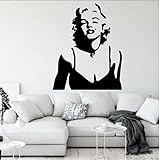 Marilyn Wandtattoo Monroe Schönheitssalon Mode Frauen Mädchen Schlafzimmer Inneneinrichtung Tür Fenster Vinyl Aufkleber Kunst Tapete 74x91