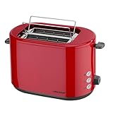 efbe-Schott SC TO 1080.1 ROT Design-Toaster mit klappbarem Brötchenaufsatz, Metall,