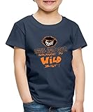 Spreadshirt Die Wilden Kerle Spruch Motto mit Logo Kinder Premium T-Shirt, 134-140, Navy