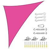 PYapron Sonnensegel UV Shutz PES Wasserabweisend Sonnenschutz Balkon Garten und Terrasse mit Seilen und Befestigungs Kit für Garten, Terrasse Wetterbeständig, Balkon, Camping,#2,3x3x4.3