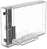 Rcsinway Transparentes 8,9 cm (3,5 Zoll) Festplattengehäuse für 2,5 / 3,5 Zoll SSD HDD Box Festplattengehäuse SATA auf USB 3.0 HDD Docking Station unterstützt 16 TB