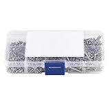 800 Stück Blechschraubenset 304 Edelstahl Kreuzsenkkopf M2 4/5/6/8/10/12/16/20mm vernickelte Schraub