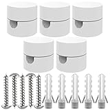 ZOHAR 5 Stück Zweiteilige Wand- und Deckenpins Weiß für Textilkabel Deckenbefestigung Affenschaukel Aufputz-Kabelhalter für Lampe DIY mit Schrauben und Düb