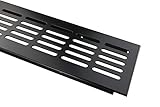 Lüftungsgitter Aluminium Stegblech - Schwarz pulverbeschichtet - Breite 80 mm - Länge 1000