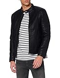 TOM TAILOR Herren Bikerstyle Kunstlederjacke, Schwarz (29999-Black), XXL