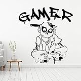 HGFDHG Spieler-Wandaufkleber, Kunst-Wandaufkleber, Wand-Vinyl-Heimdekoration, Junge, Kind, Zimmer, Zombie, Spielmodus, selbstklebend,