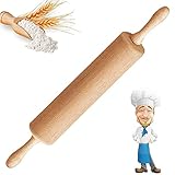 DERU Umweltfreundliches Nudelholz, Teigroller, Nudelholz Als Backzubehör, Profi Nudelholz mit Griff, Non-Stick Null Wartung Zum Perfekt Backzubehör für Fondant, Pizza, Kuchen, Nudelteig und Mürbeteig