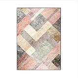 Llaibian Bereich Teppiche Moderne geometrische Teppich Patchwork-Quadrate for den Eingangs-Veranda-Schlafzimmer Wohnzimmer Küche Decke rechteckige traditionelle Lounge-Teppich (Size : 60 * 90CM)