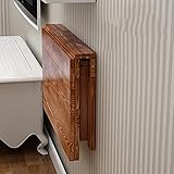 Faltbarer Wandtisch Massivholz Drop-Leaf-Wandtisch, Hängend Küche Esstische für Kleine Räume, Klapptisch für Schlafzimmer Badezimmer Balkon (Size : 80×50cm)