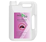 INSI GO Mottenspray - Hochwirksame Mottenabwehr gegen Motten und deren Larven - Geruchlose Motten Bekämpfung - Anti-Motten-Mittel auf Wasserbasis - 2 L