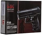 HECKLER & KOCH Softair P30 Electric mit Maximum 0.5 Joule Airsoft Pistole, Schwarz, One S