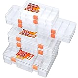 SOMELINE Sortierboxen Schmuckkasten Sortimentsbox mit Anpassbaren Fächern Sortimentskasten für Ohrringe Perlen Ringe Kleinteile Schrauben Werkzeug Box 9 Stück (15 Gitter / 23 Fächer / 36 Fächer)