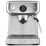 Breville Barista Mini Espressomachine | Kaffeemaschine für Milchkaffee und Cappuccino | 2-l-Wasserbehälter | Milchaufschäumer | Italienische Pumpe mit 15 Bar | Edelstahl [VCF125X]