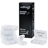 Hyoptenus wiederverwendbare Silikon Ohrstöpsel mit Kunststofftasche, 22dB NRR, wasserdichte und geräuschunterdrückende Ohrstöpsel zum Schlafen, Schwimmen, Reisen, Schieß