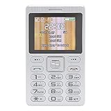 Mobiltelefon,1,77 Zoll Metall, Ultradünnes Dual-SIM Dual-Standby-Handy mit HD-Farbbildschirm,3,5-mm-Headset-Anschluss,Intelligente Bluetooth-Wahl/Intelligente Anti-Verlust-Funktion(Silber)