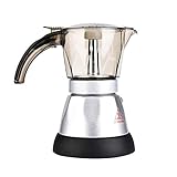 Moka Pot, Espressokocher Haltbarkeit mit Griff Aluminiumlegierung Herd Espressokocher Moka Pot Percolator Pot für Moka für Kaffee für Zuhause(150ml)