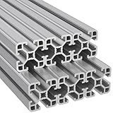 Ulber24- Aluprofil 40x40 Nut8 Typ-I,6x2m=12m Aluminium- Konstruktion- Montage- System- 4040 Alu Schiene Stecksystem Vierkant Profil I-Typ Nut 8 Endkappe Wink