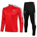 YouthRM Herren Torwarttrikot Fußballspiel Tageshemd Jugend Trikots und Hosen Set Hallenfußball,Red,S