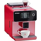 Kaffeevollautomat Oursson, mit bohnen Mahlwerk, Timerfunktion,Touchscreen, Keramikmühle, 19 Bar, Rot, AM6250/RD