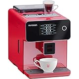 Kaffeevollautomat Oursson, mit bohnen Mahlwerk, Timerfunktion,Touchscreen, Keramikmühle, 19 Bar, Rot, AM6250/RD