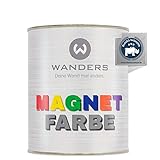 Wanders24® Magnetfarbe (1 Liter, Dunkelgrau) haftstarke Magnetfarbe grau - Magnet Wandfarbe wasserbasiert - Magnetische Farbe - Magnet Tafel - Made in Germany