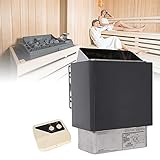 YCRD Saunaofen, 220v Sauna HeizgeräT, Saunaofen mit Externe Steuerung, 3/4.5/6kw Rostfreier Stahl Zeitreservierung Temperaturkontrolle Familie Hotel Spa Duschen,4.5kw