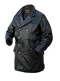 Noble House Herren U-Boot Mantel Ledermantel (5XL)