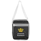 Multifanshop® Schultertasche Barkeeping Experte schwarz - Retrotasche Umhängetasche T
