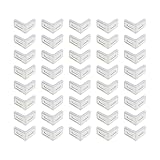 40 Stück 90 Grad L-förmige Winkelhalterung Winkelstütze Regal Halterungen Eckwinkel Winkel Klammern 27mm x 27mm x 18