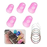 40 Stücke silikon gitarren fingerschutz,gitarre fingerspitzen,fingerschutzkappen,gitarren fingertip protektoren,fingerschutz für ukulele,fingerschutz für bass, 5 Größ